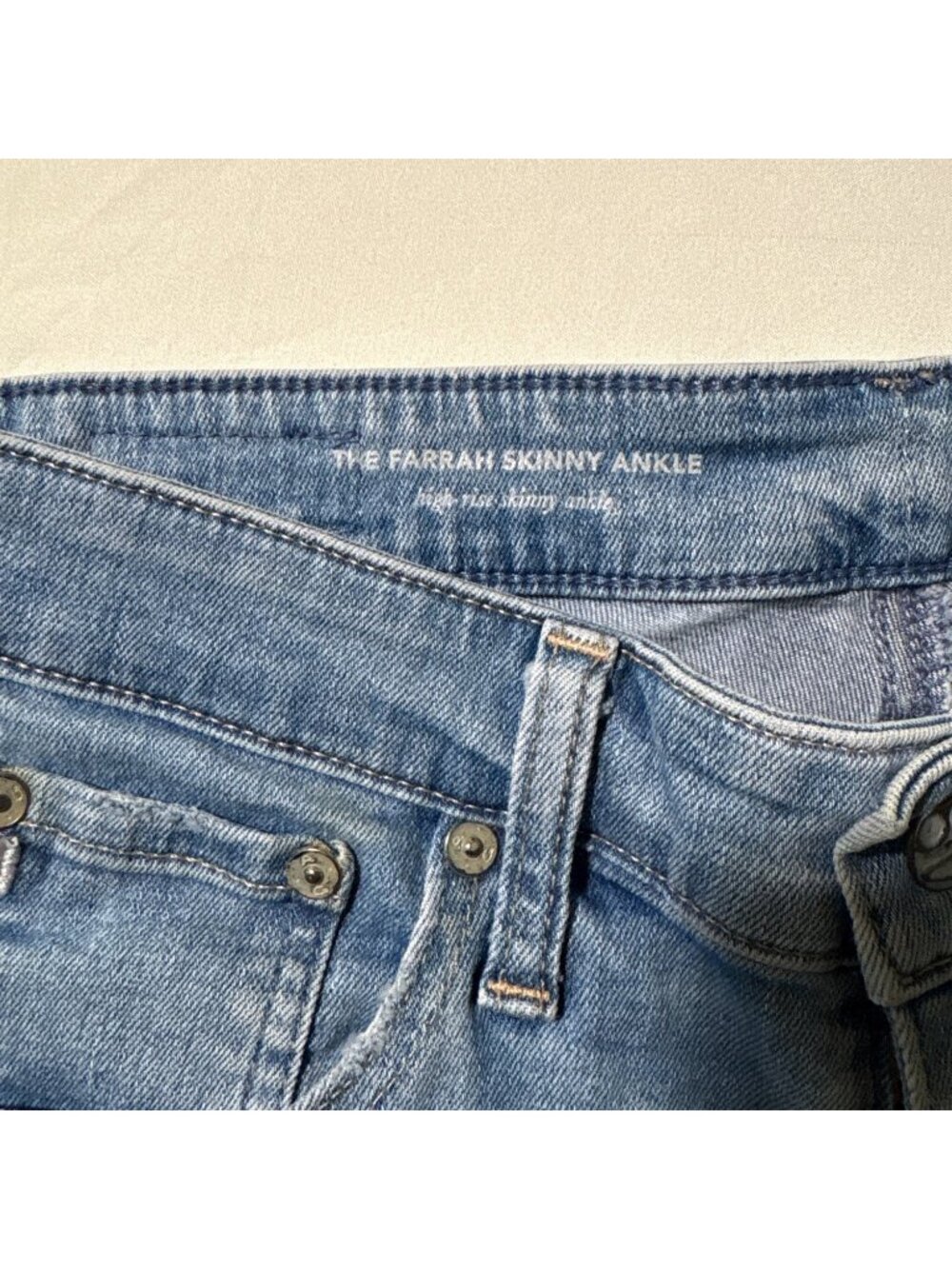 AG Adriano Goldschmied Farran Skinny Ankle Jeans Women’s Size 29R Light Wash - Picture 8 of 11